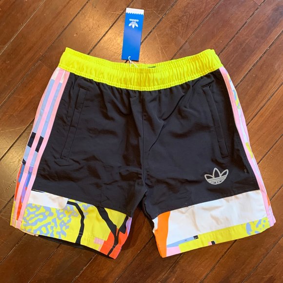 adidas "Love Unites" Woven Poly Shorts, New! - Picture 3 of 6